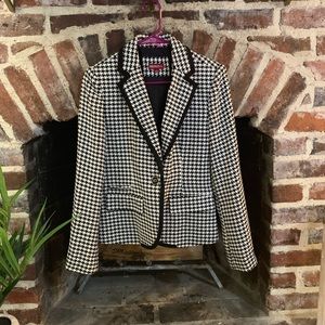 Merona houndstooth black and white blazer